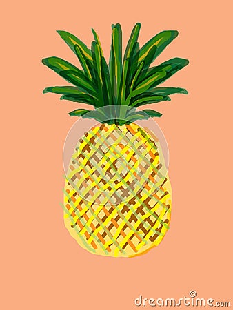 Colorful pineapple Stock Photo