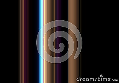 Colorful pink beige phosphorescent lines, blurred creative design Stock Photo