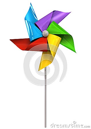 Colorful Pinwheel Front Stock Photo