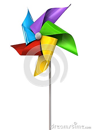 Colorful Pinwheel Perspective Stock Photo