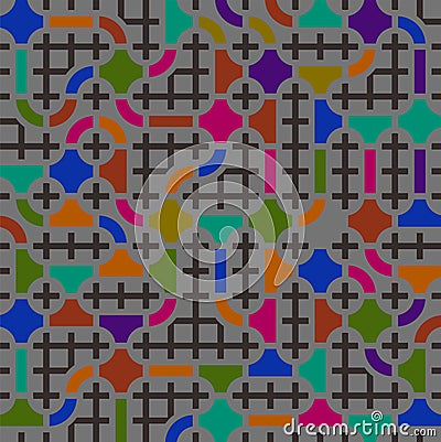 Colorful Pipe Pattern Wallpaper in the Dark Stock Photo