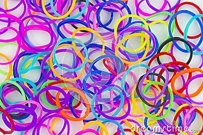 Colorful plastic band texture Stock Photo