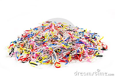 Colorful plastic band Stock Photo