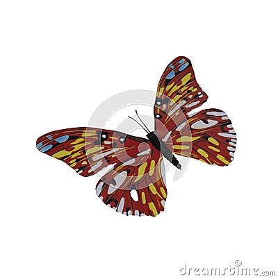 A colorful plastic butterfly Stock Photo