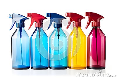 a colorful plastic trigger spray Stock Photo