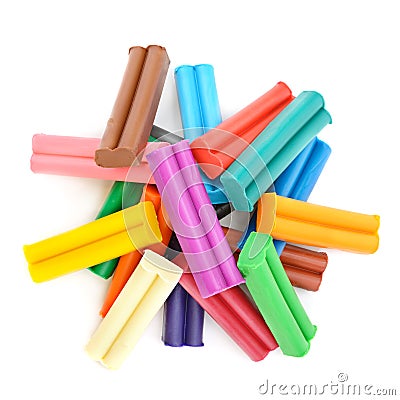 Colorful plasticine Stock Photo