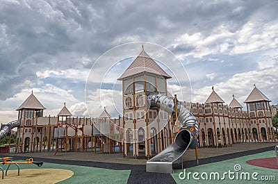 Colorful playground for childrens Stock Photo