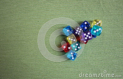 Colorful poker cubes Stock Photo