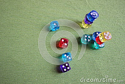 Colorful poker cubes Stock Photo