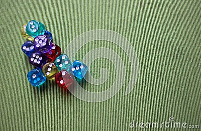 Colorful poker cubes Stock Photo