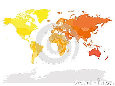 Colorful political map of World Vector Illustration