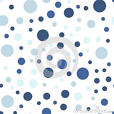 Colorful polka dots pattern on black background. Vector Illustration