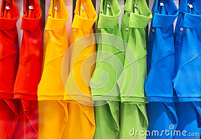 Colorful Polo Shirt Stock Photo