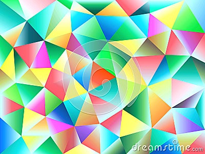 Colorful polygon abstract background on vector art. Vector Illustration