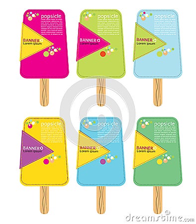 Colorful Popsicle Stick. Vector Illustration