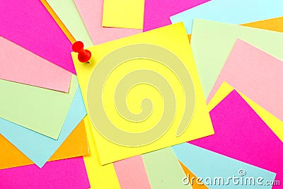 Colorful Post it Note Background Stock Photo