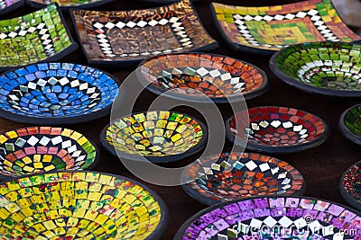 Colorful pottery Stock Photo