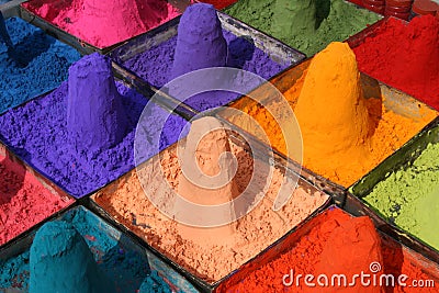 Colorful powder Stock Photo
