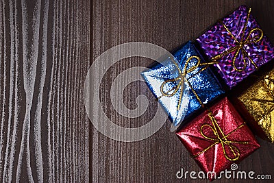 Colorful present boxes Stock Photo