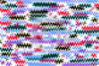 Colorful pulsating horizontal lines on a light background. Abstract elegant texture. Stock Photo