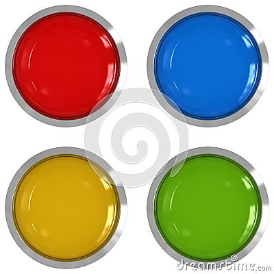 Colorful push button Stock Photo