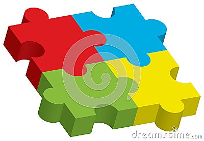 Colorful puzzle Vector Illustration