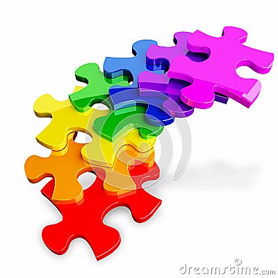 Colorful Puzzle Stock Photo