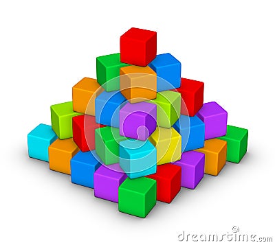 Colorful pyramid Stock Photo