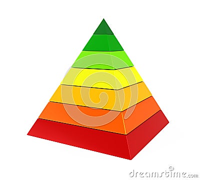 Colorful Pyramid Chart Isolated Stock Photo