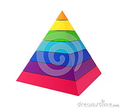 Colorful Pyramid Chart Stock Photo