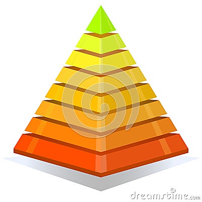 Colorful pyramid design element Vector Illustration