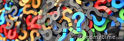 Colorful question marks background Stock Photo