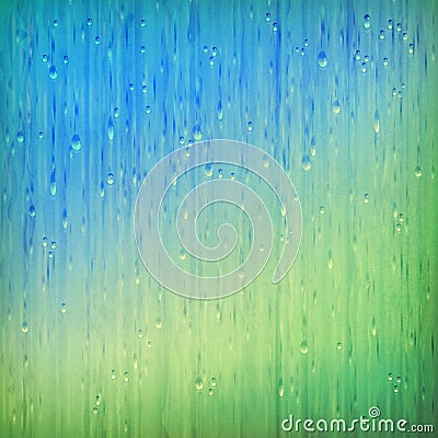 Colorful rain abstract grange rainy landscape Stock Photo