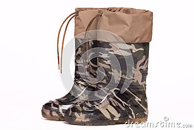 Colorful rain boots Stock Photo