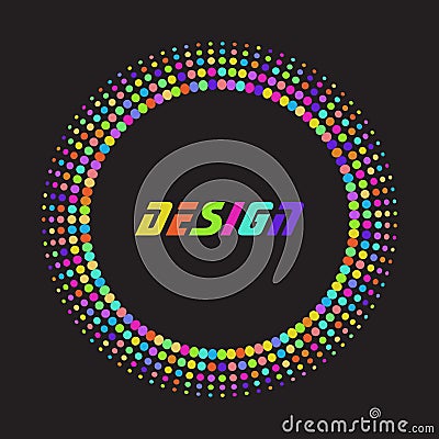 Colorful rainbow Abstract Halftone dot Vector Illustration