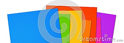 Colorful rainbow Blank A4 paper sheet banner background Stock Photo
