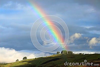 Colorful rainbow in Papua New Guinea Stock Photo