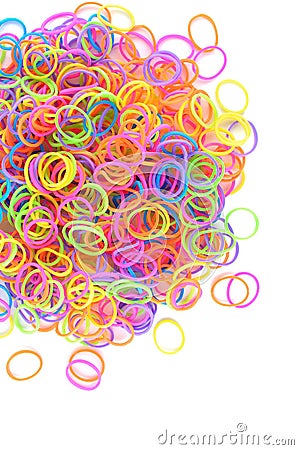 Colorful rainbow rubber looms Stock Photo