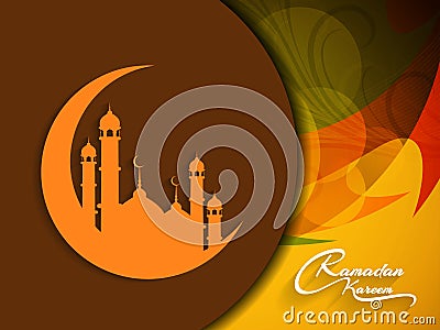 Colorful ramadan kareem background design. Vector Illustration