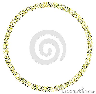 Colorful random squares in circle formation abstract geometric element. Circle, circular mosaic Vector Illustration