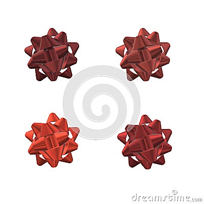 Colorful Red Gift Bow Stock Photo