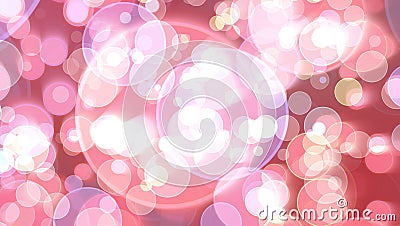 Colorful red tone light bubble divine dimension bokeh blur absract Stock Photo