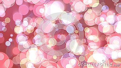 Colorful red white light bubble divine dimension bokeh blur absract Stock Photo