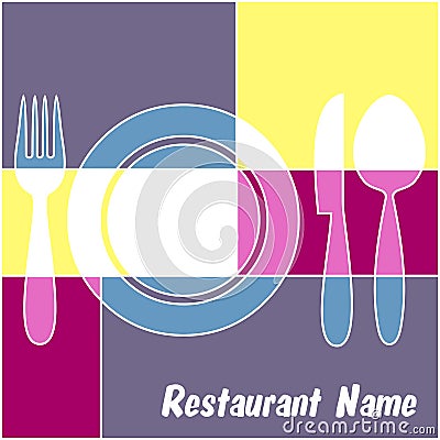 Colorful restaurant menu Vector Illustration