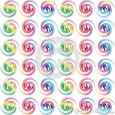 Colorful retro seamless circles Vector Illustration