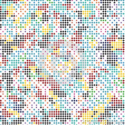 Abstract Colorful Spectrum Tile Square Style Modern Fabric Background Pattern Texture_2 Vector Illustration