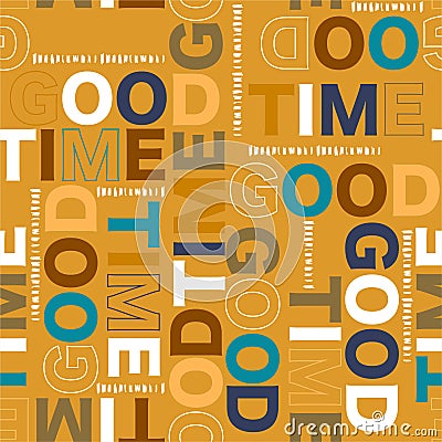 Colorful retro typo wording Vector Illustration