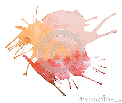 Colorful retro vintage abstract watercolour / aquarelle art hand paint on white background Stock Photo
