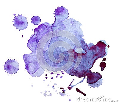 Colorful retro vintage abstract watercolour / aquarelle art hand paint on white background Stock Photo