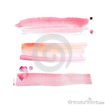 Colorful retro vintage abstract watercolour aquarelle art hand paint on white background Stock Photo